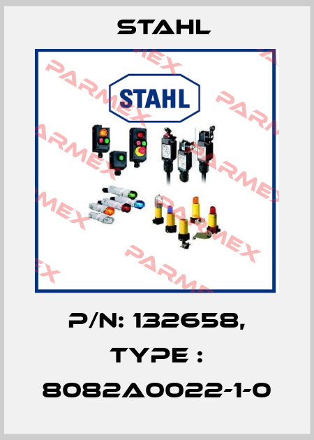P/N: 132658, Type : 8082A0022-1-0 Stahl