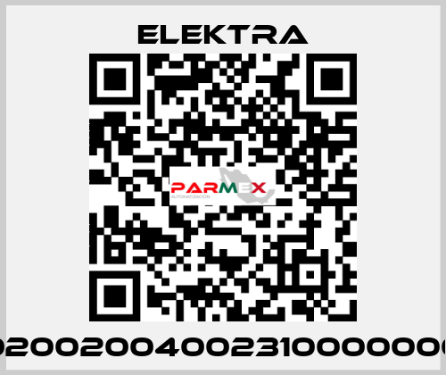 02002004002310000000 ELEKTRA