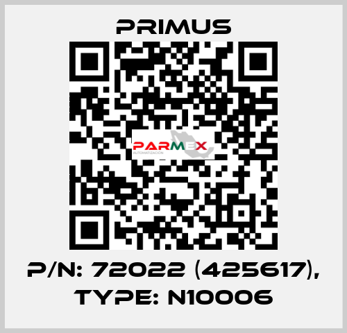 p/n: 72022 (425617), type: N10006 Primus