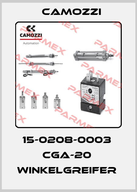 15-0208-0003  CGA-20  WINKELGREIFER  Camozzi