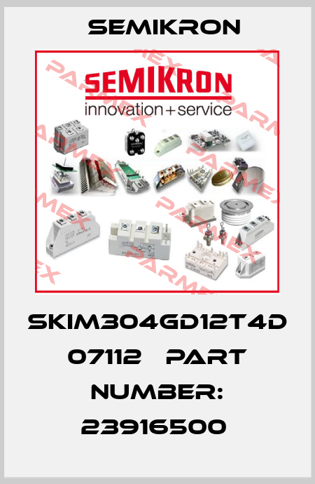 SKIM304GD12T4D 07112   PART NUMBER: 23916500  Semikron