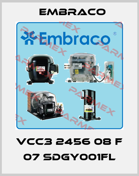 VCC3 2456 08 F 07 SDGY001FL Embraco