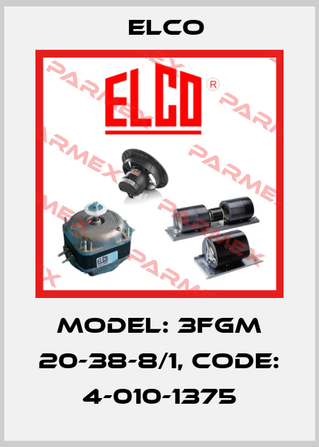 Model: 3FGM 20-38-8/1, Code: 4-010-1375 Elco