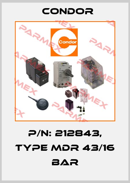 P/N: 212843, Type MDR 43/16 bar Condor