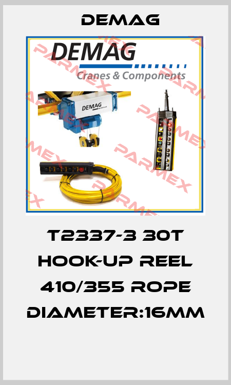 T2337-3 30T HOOK-UP REEL 410/355 ROPE DIAMETER:16MM  Demag