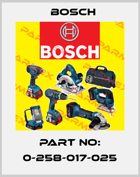 Part no: 0-258-017-025 Bosch