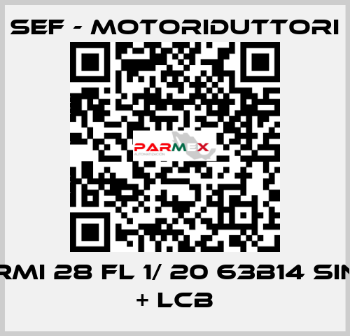 RMI 28 FL 1/ 20 63B14 SIN + LCB SEF - MOTORIDUTTORI