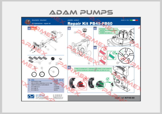 KIT45-60 Adam Pumps