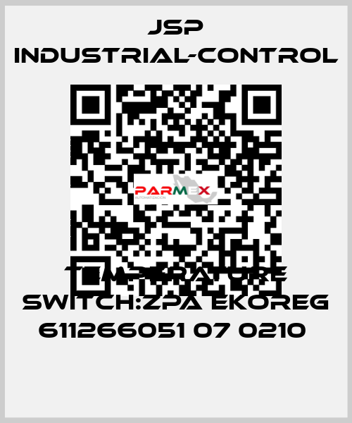 TEMPERATURE SWITCH:ZPA EKOREG 611266051 07 0210  JSP Industrial-Control