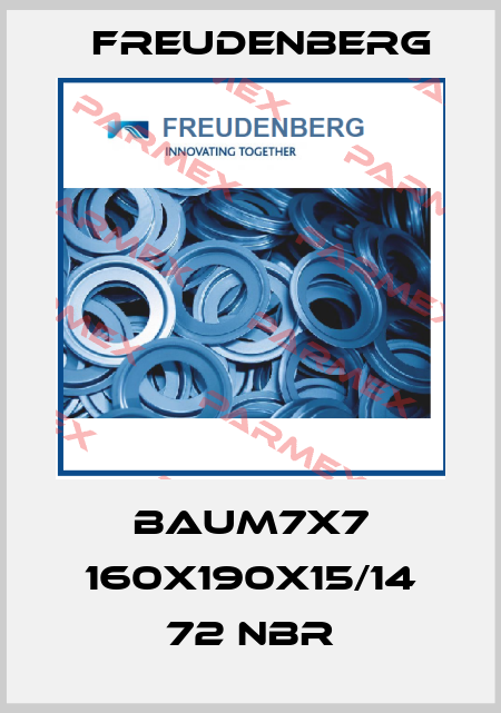 BAUM7X7 160x190x15/14 72 NBR Freudenberg
