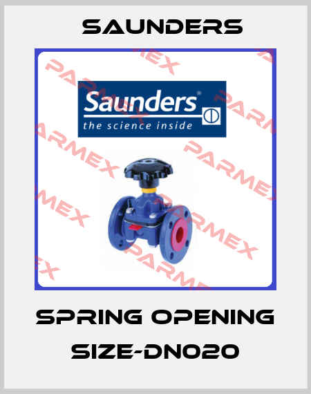 Spring Opening Size-DN020 Saunders