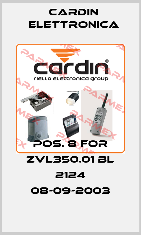 Pos. 8 for ZVL350.01 BL 2124 08-09-2003 Cardin Elettronica
