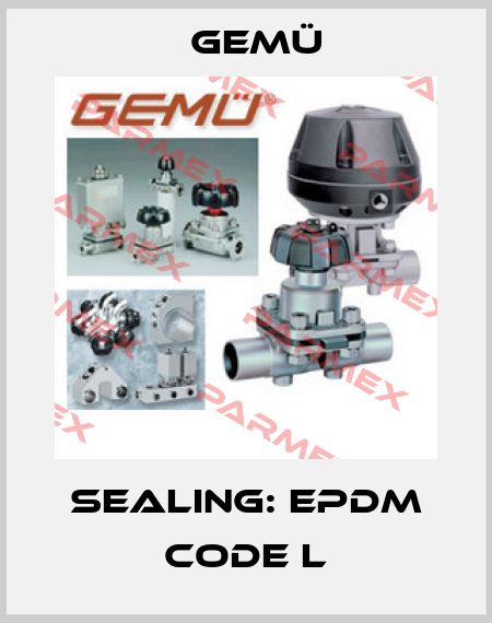 Sealing: EPDM Code L Gemü