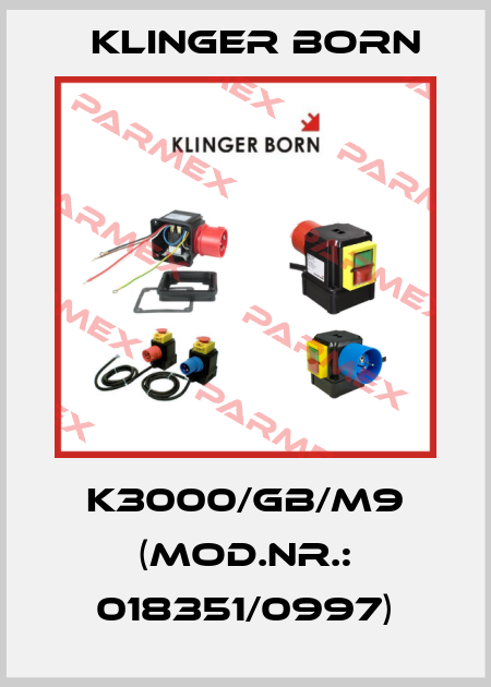 K3000/GB/M9 (Mod.Nr.: 018351/0997) Klinger Born