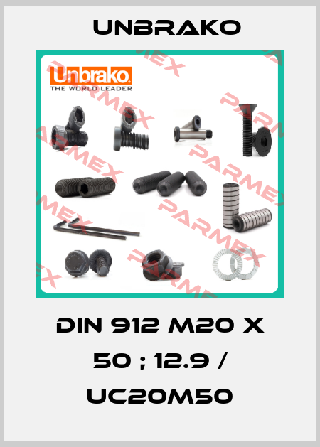 DIN 912 M20 x 50 ; 12.9 / UC20M50 Unbrako