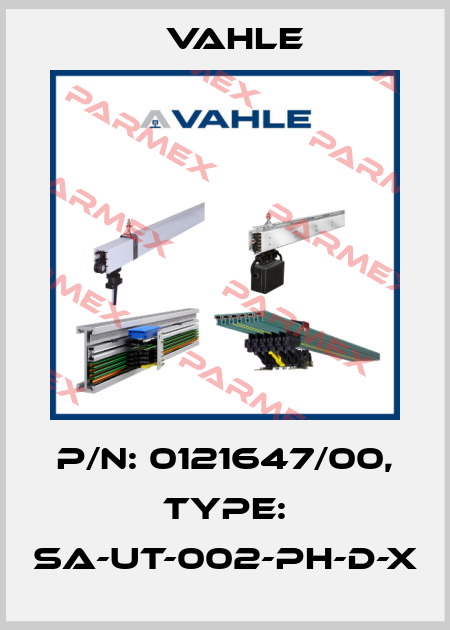 P/n: 0121647/00, Type: SA-UT-002-PH-D-X Vahle