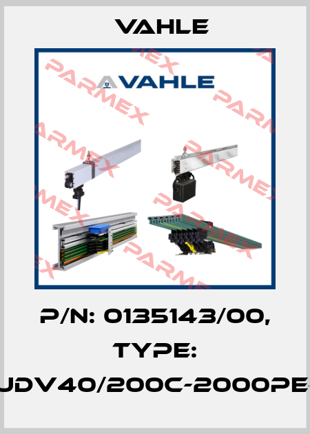 P/n: 0135143/00, Type: DT-UDV40/200C-2000PE-AA Vahle