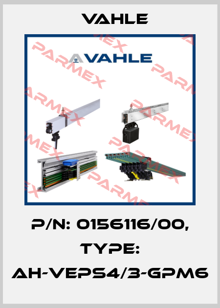 P/n: 0156116/00, Type: AH-VEPS4/3-GPM6 Vahle