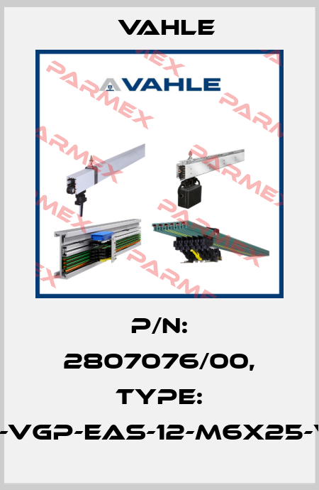 P/n: 2807076/00, Type: SA-VGP-EAS-12-M6x25-V.E. Vahle
