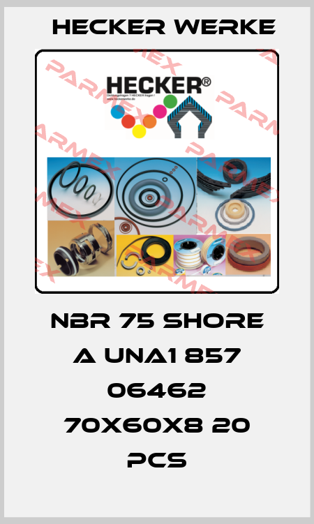 NBR 75 Shore A UNA1 857 06462 70x60x8 20 pcs Hecker Werke