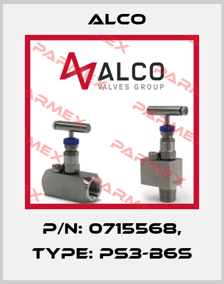 P/N: 0715568, Type: PS3-B6S Alco