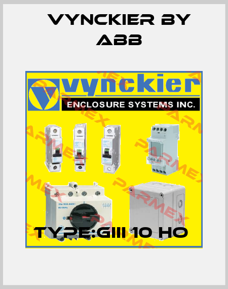 TYPE:GIII 10 HO  Vynckier by ABB