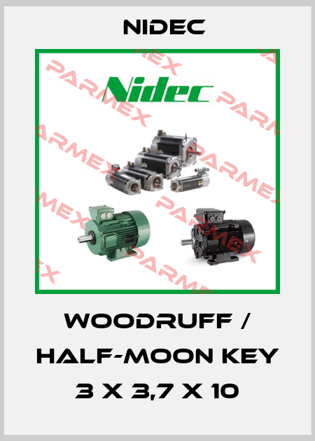 Woodruff / half-moon key 3 x 3,7 x 10 Nidec
