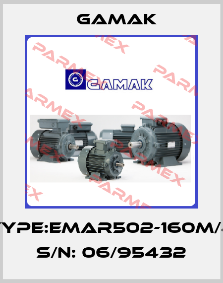 Type:EMAR502-160M/4 S/N: 06/95432 Gamak