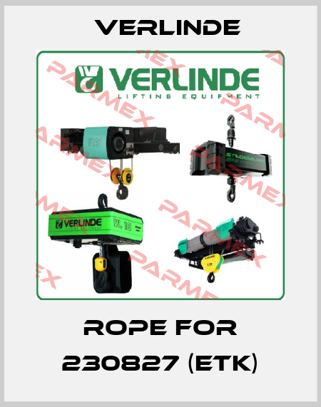 Rope for 230827 (ETK) Verlinde