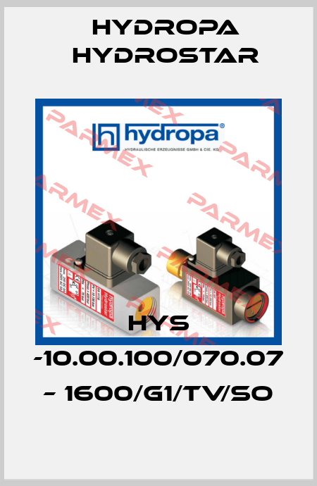 HYS -10.00.100/070.07 – 1600/G1/TV/SO Hydropa Hydrostar