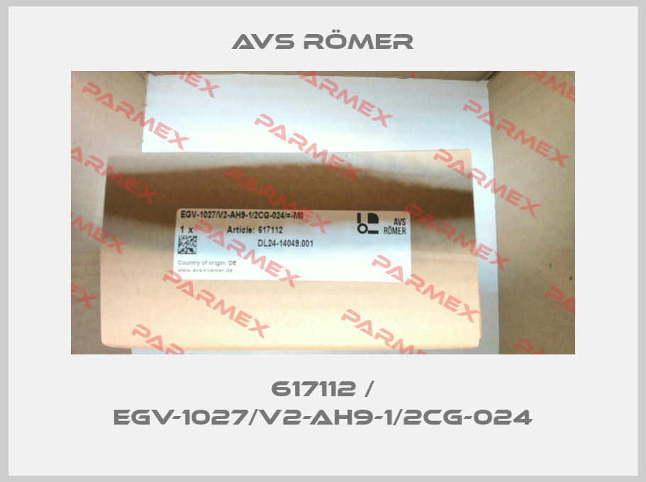617112 / EGV-1027/V2-AH9-1/2CG-024 Avs Römer