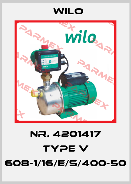 Nr. 4201417 Type V 608-1/16/E/S/400-50 Wilo