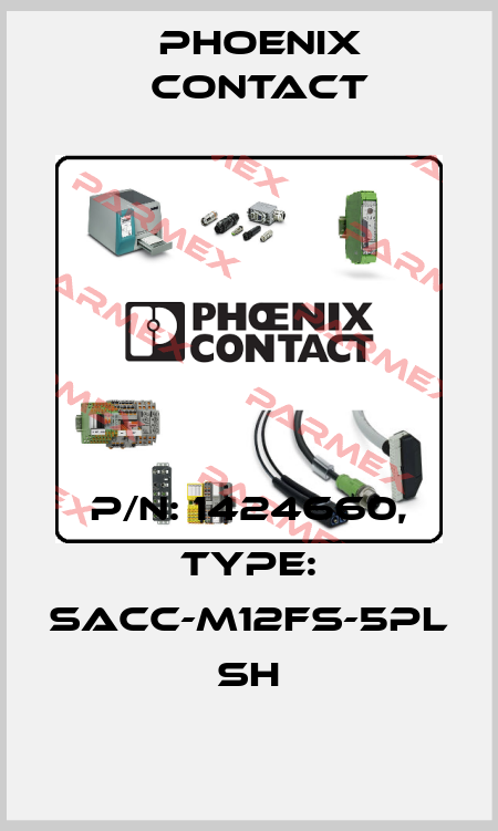 P/N: 1424660, Type: SACC-M12FS-5PL SH Phoenix Contact