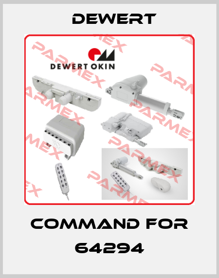 command for 64294 DEWERT