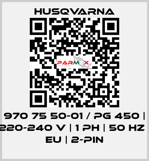 970 75 50-01 / PG 450 | 220-240 V | 1 ph | 50 Hz | EU | 2-pin Husqvarna