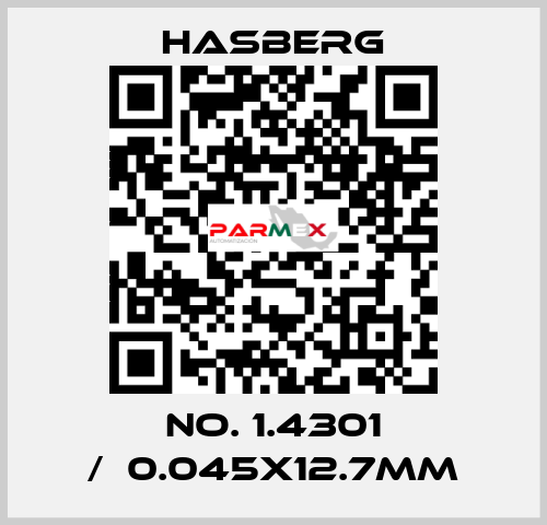 No. 1.4301 /	0.045x12.7mm Hasberg