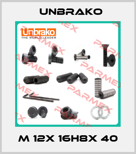 M 12X 16h8X 40 Unbrako