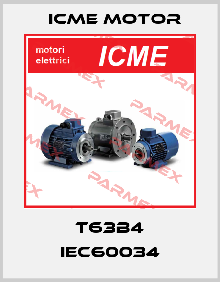 T63B4 IEC60034 Icme Motor