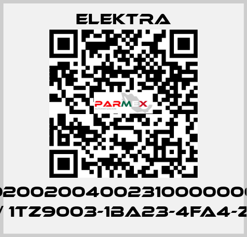 02002004002310000000 / 1TZ9003-1BA23-4FA4-Z ELEKTRA