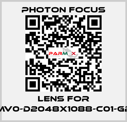 lens for MV0-D2048X1088-C01-G2 PHOTON FOCUS