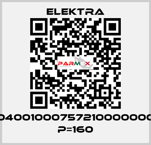 04001000757210000000 P=160 ELEKTRA