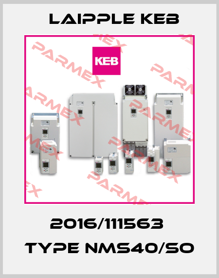 2016/111563  Type NMS40/SO LAIPPLE KEB
