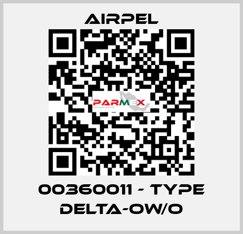 00360011 - Type DELTA-OW/O Airpel