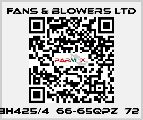 BH425/4  66-65QPZ  72㎏ Fans & Blowers Ltd
