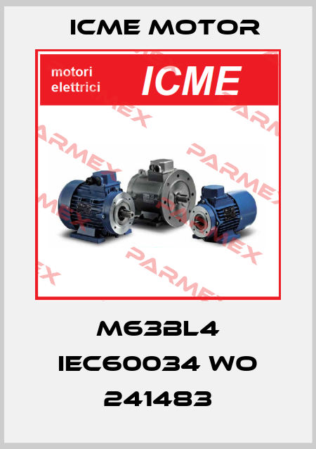 M63BL4 IEC60034 WO 241483 Icme Motor