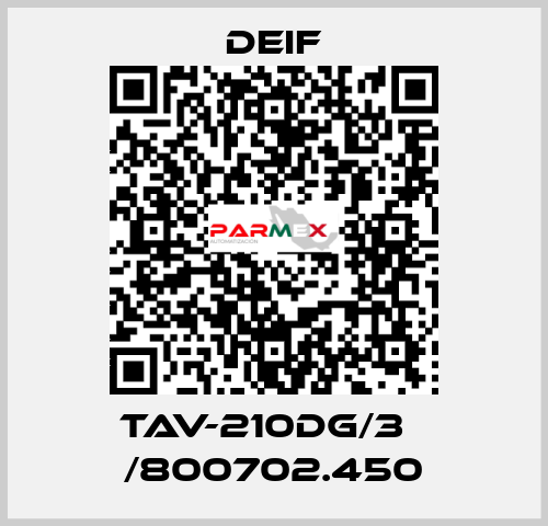 TAV-210DG/3   /800702.450 Deif