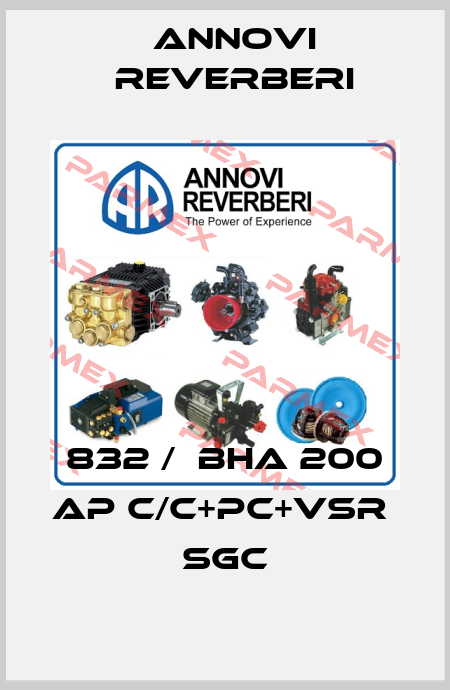 832 /  BHA 200 AP C/C+PC+VSR   SGC Annovi Reverberi