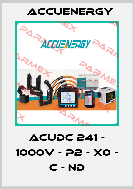 AcuDC 241 - 1000V - P2 - X0 - C - ND Accuenergy