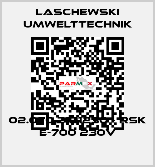 02.070.2121230 - RSK E-700 230V LASCHEWSKI UMWELTTECHNIK