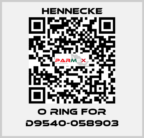 O Ring for D9540-058903 Hennecke